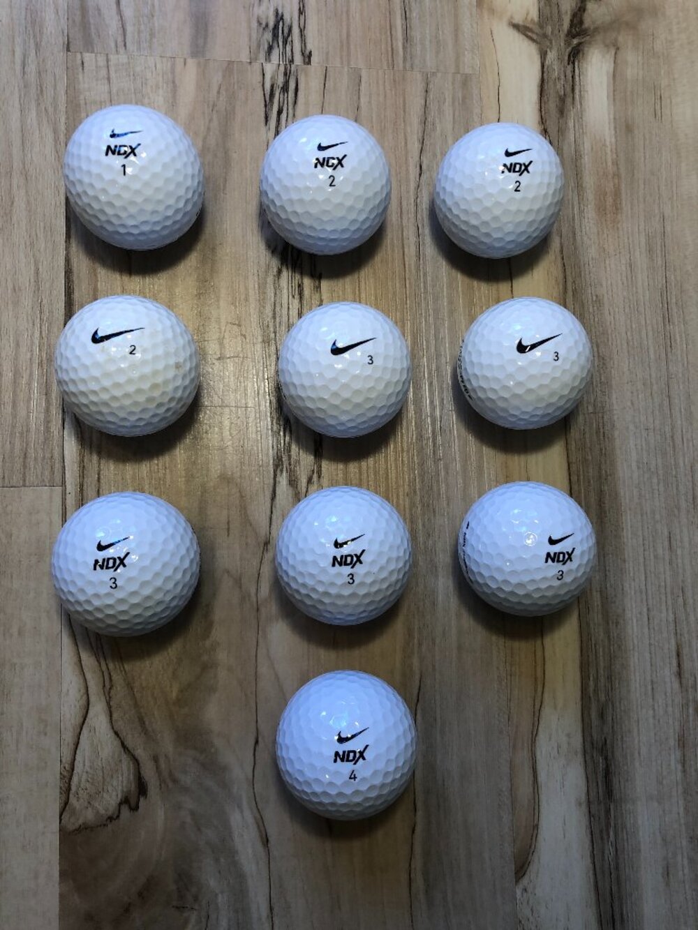 10 Nike NDX Golf Balls Heat Turbo Speed Mixed Discontinued Used Lot
